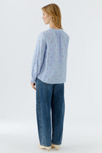 Charger l'image dans la galerie, Blouse bleue coeur rouge OUI
