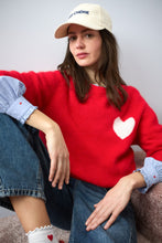 Charger l'image dans la galerie, Blouse bleue coeur rouge OUI

