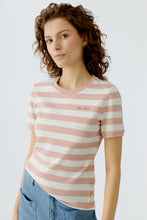 Charger l'image dans la galerie, T-shirt rayures vieux rose OUI

