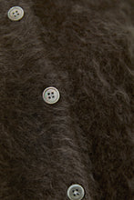 Charger l'image dans la galerie, Cardigan cachemire poil long taupe OUI
