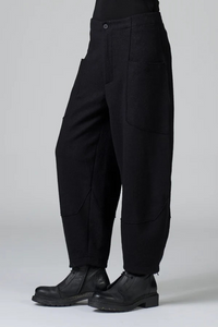 Pantalon drap de laine noir TRANSIT