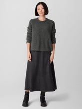 Charger l&#39;image dans la galerie, Jupe laine vierge charcoal FISHER
