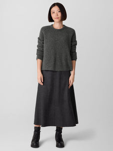 Jupe laine vierge charcoal FISHER