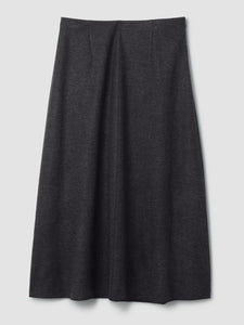 Jupe laine vierge charcoal FISHER