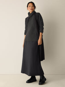 Jupe laine vierge charcoal FISHER