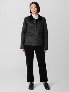 Manteau piqué noir FISHER
