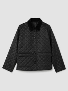 Manteau piqué noir FISHER