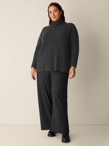 Pull laine recyclée charcoal FISHER