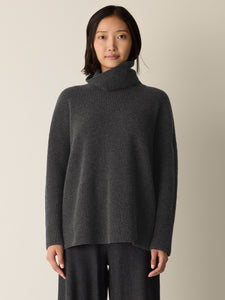 Pull laine recyclée charcoal FISHER