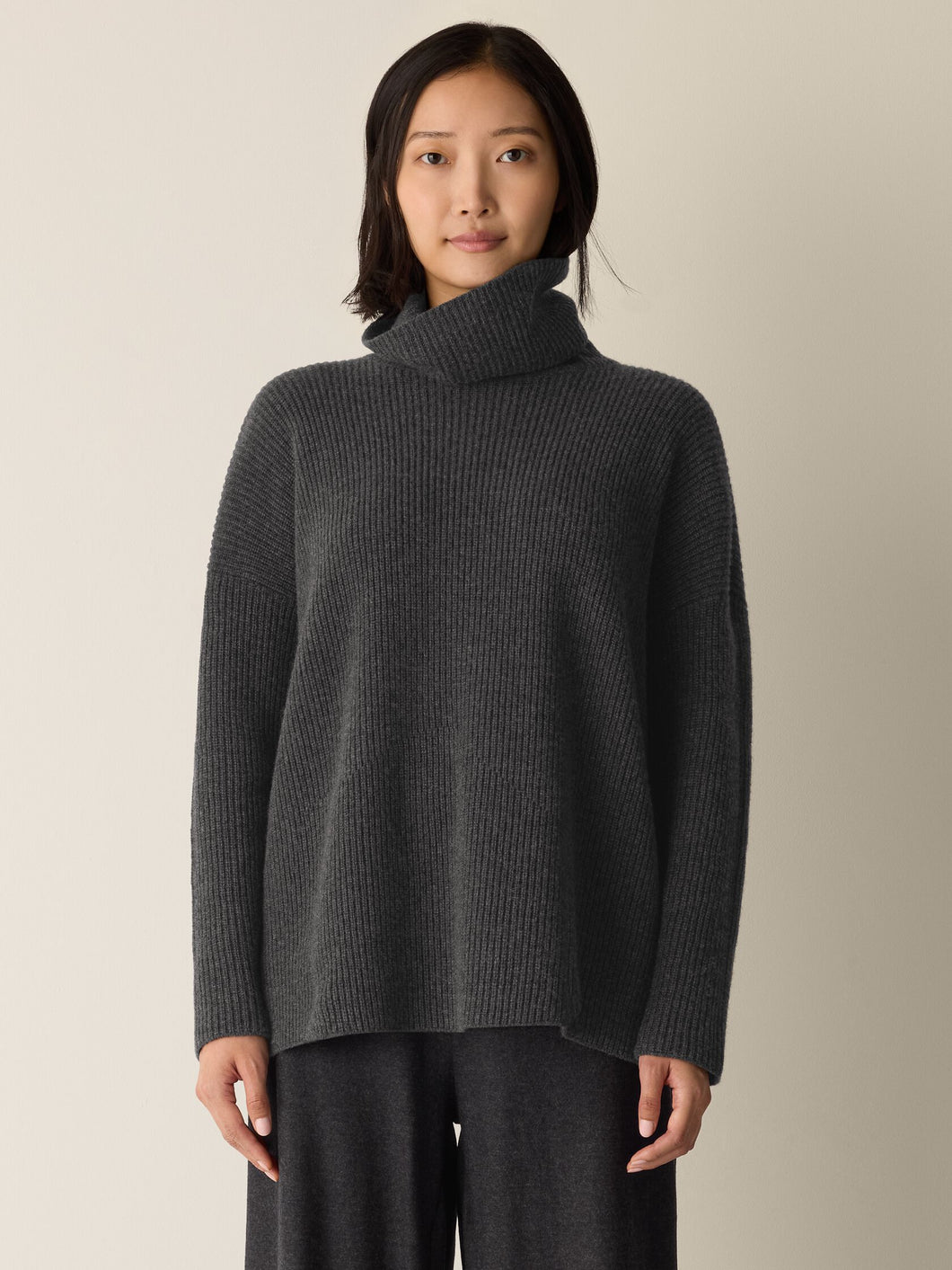 Pull laine recyclée charcoal FISHER