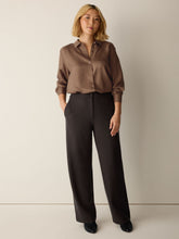 Charger l'image dans la galerie, Pantalon en laine feutrée choco FISHER
