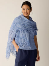 Charger l'image dans la galerie, Écharpe coton lin bleu denim FISHER
