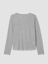 Charger l'image dans la galerie, Chandail lin bio noir et blanc FISHER
