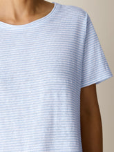 Charger l'image dans la galerie, T-shirt bio lin rayures sky FISHER
