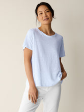Charger l'image dans la galerie, T-shirt bio lin rayures sky FISHER

