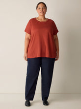 Charger l'image dans la galerie, T-shirt lin bio orange sanguine FISHER
