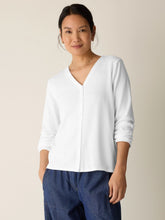 Charger l'image dans la galerie, Cardigan tencel blanc FISHER
