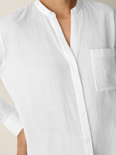 Charger l'image dans la galerie, Chemisier col mao coton bio FISHER

