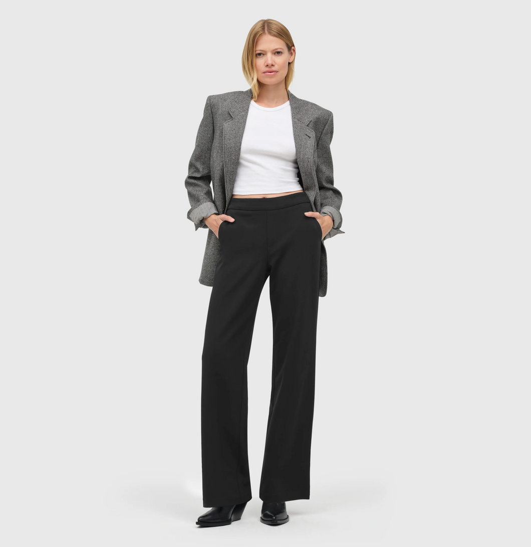 Pantalon large CHIARA noir stretch MAC