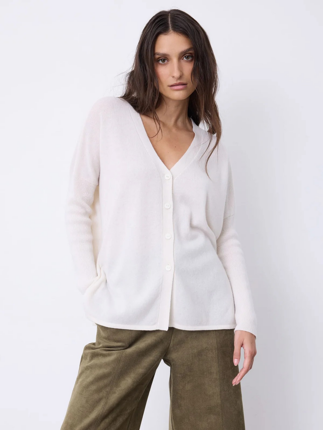 Cardigan cachemire ALICIA écru NOT SHY