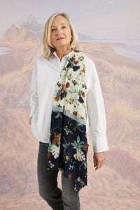 Écharpe Olga marine STORIATIPIC