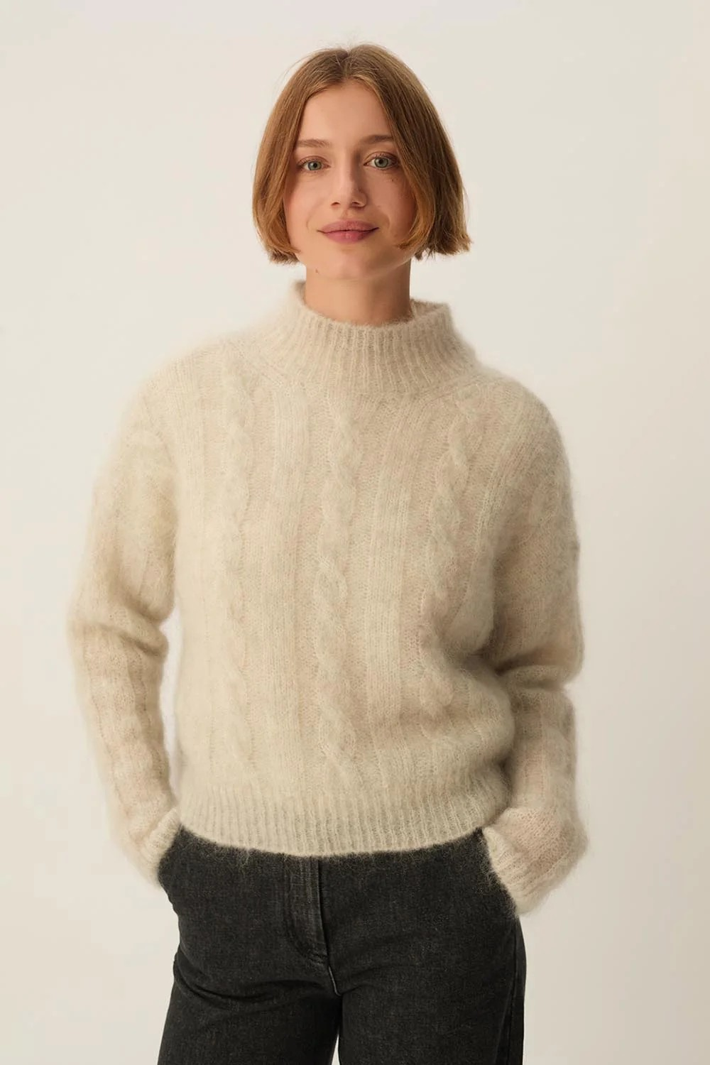 Pull ALONZO gris chiné DES PETITS HAUTS