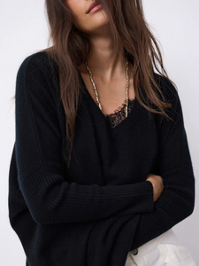 Pull cachemire FAUSTINE noir NOT SHY