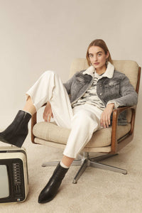 Jacket jeans charcoal OUI