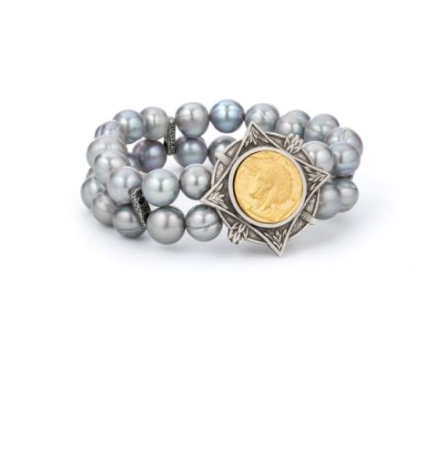 Bracelet perles grises Kande